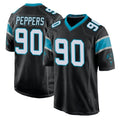 tocy C.Panthers #90 Julius Peppers Player Black Game Stitched Jerseys