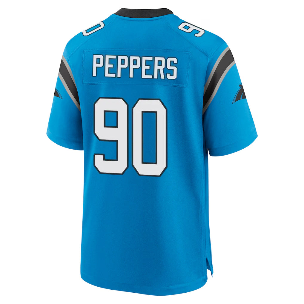 tocy C.Panthers #90 Julius Peppers Player Blue Home Game Stitched Jerseys