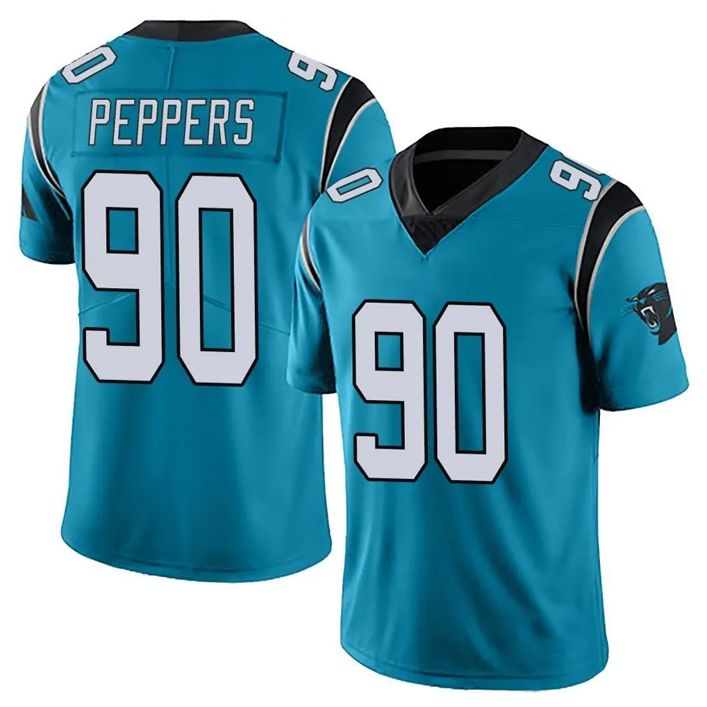 tocy C.Panthers #90 Julius Peppers Player Blue Vapor Untouchable Limited Game Stitched Jerseys