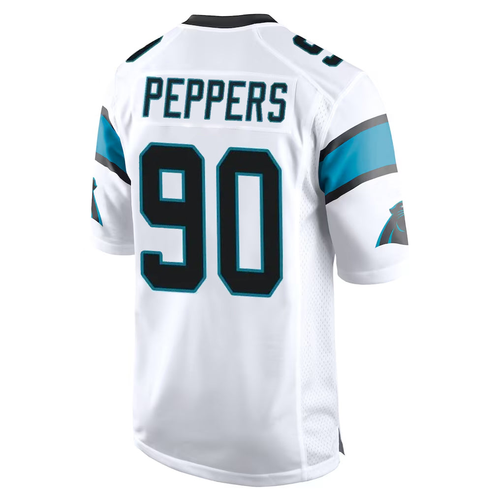 tocy C.Panthers #90 Julius Peppers Player White Game Stitched Jerseys