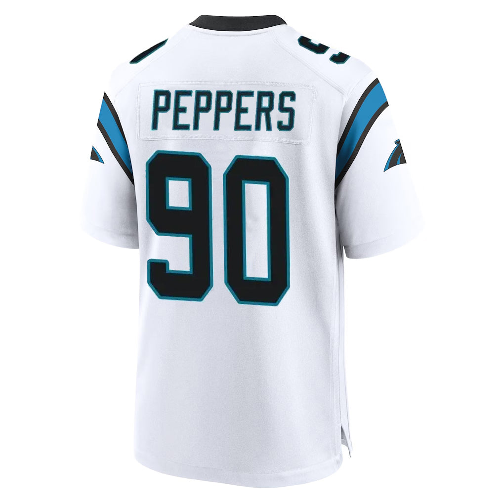tocy C.Panthers #90 Julius Peppers Player White Home Game Stitched Jerseys