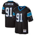tocy C.Panthers #91 Kevin Greene Player Black Mitchell & Ness Legacy Replica Stitched Jerseys