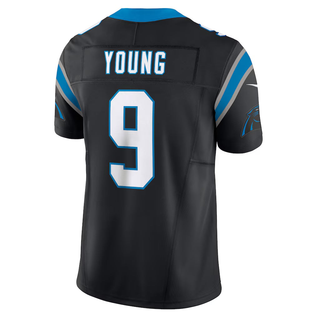 tocy C.Panthers #9 Bryce Young Black Vapor F.U.S.E. Limited Stitched Jerseys