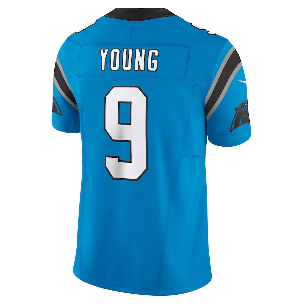 tocy C.Panthers #9 Bryce Young Blue Vapor F.U.S.E. Limited Stitched Jerseys