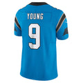 tocy C.Panthers #9 Bryce Young Blue Vapor F.U.S.E. Limited Stitched Jerseys