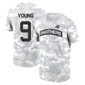 tocy C.Panthers #9 Bryce Young Player Arctic Camo Salute to Service T-Shirt Hoodies Stitched Jerseys