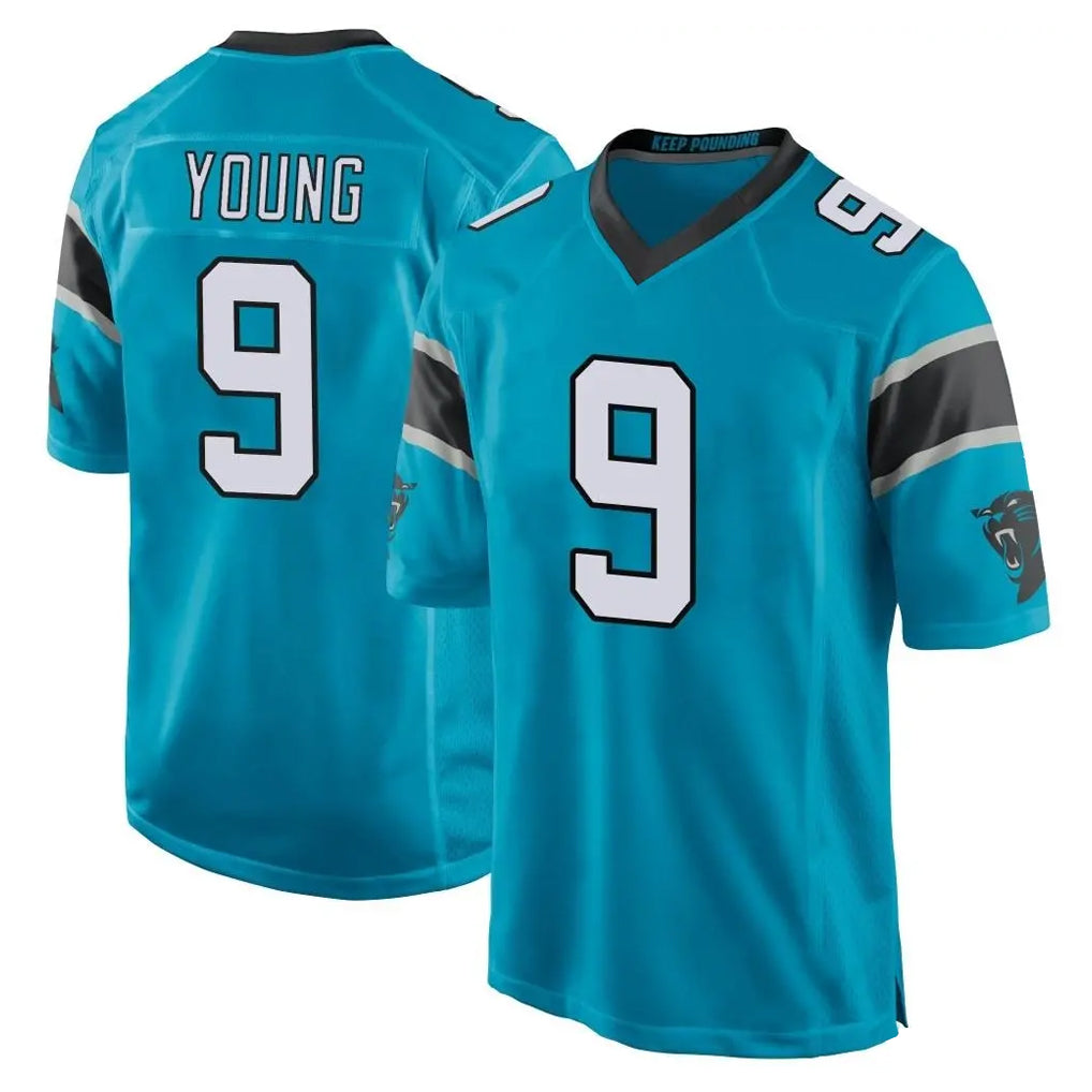 tocy C.Panthers #9 Bryce Young Player Blue Game Stitched Jerseys