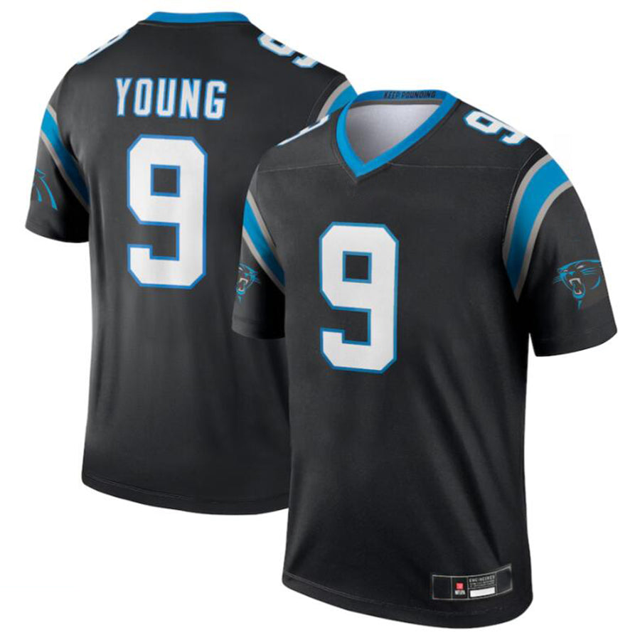 tocy C.Panthers #9 Bryce Young Black Legend Jersey American Stitched Jerseys