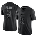 tocy C.Panthers #9 Bryce Young Player Black REFLECTIVE Limited Stitched Jerseys