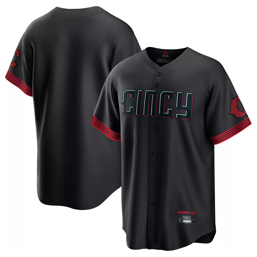 tocy C.Reds Black City Connect Home Game Blank Player Stitched Jerseys
