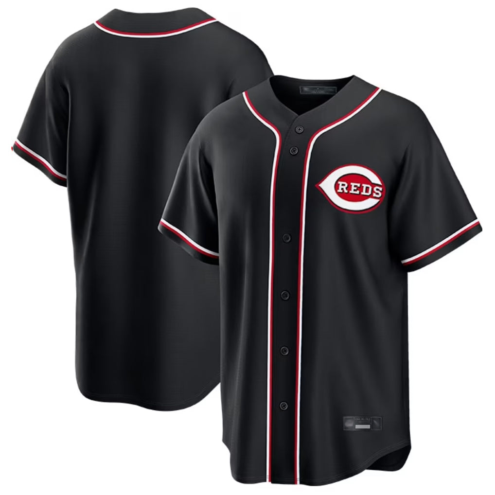 tocy C.Reds Black Fashion Out Home Game Blank Player Stitched Jerseys