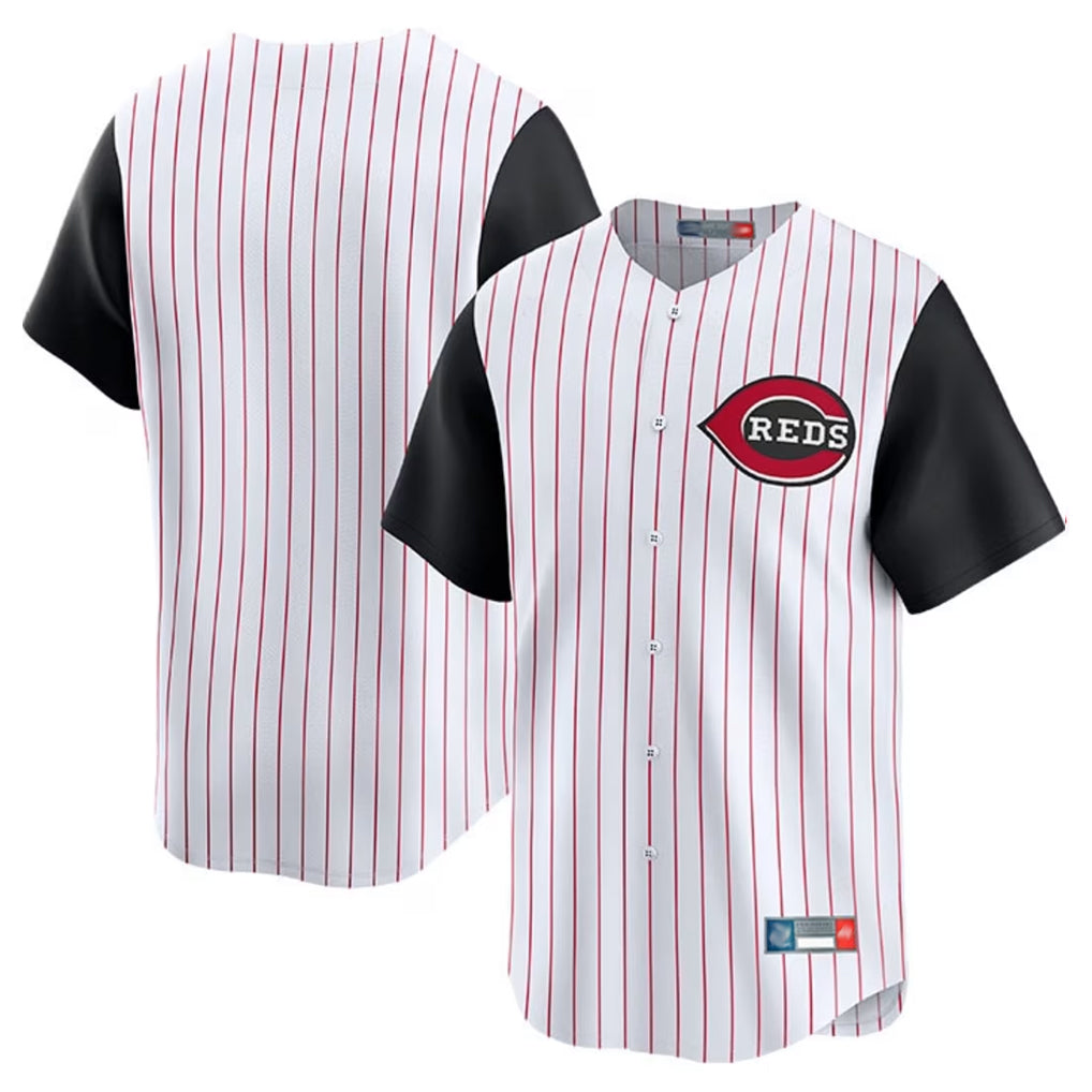 tocy C.Reds White Black Stripe Field of Dreams Game Home Blank Player Stitched Jerseys