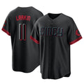 tocy C.Reds #11 Barry Larkin Player Black City Connect Home Game Stitched Jerseys