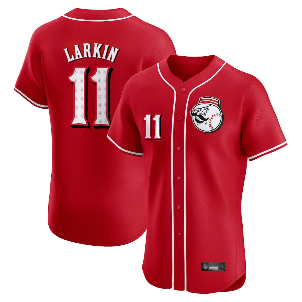 tocy C.Reds #11 Barry Larkin Player Red Limited Elite Home Game Stitched Jerseys
