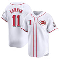 tocy C.Reds #11 Barry Larkin Player White Home Limited Stitched Jerseys
