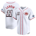 tocy C.Reds #11 Barry Larkin Player White Speedway Classic Home Limited Stitched Jerseys