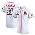 tocy C.Reds #11 Barry Larkin Player White Speedway Classic Limited Elite Home Stitched Jerseys