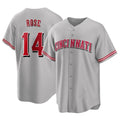 tocy C.Reds #14 Pete Rose Player Gray Home Game Stitched Jerseys