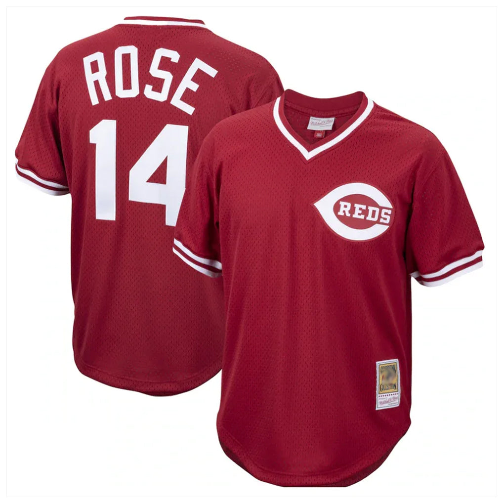 tocy C.Reds #14 Pete Rose Player Red Throwback Cooperstown Collection Limited T-shirt Stitched Jerseys