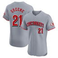 tocy C.Reds #21 Hunter Greene Player Gray Limited Elite Home Stitched Jerseys