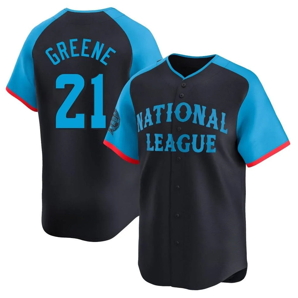 tocy C.Reds #21 Hunter Greene Player Navy Limited National League All-Star Game Stitched Jerseys