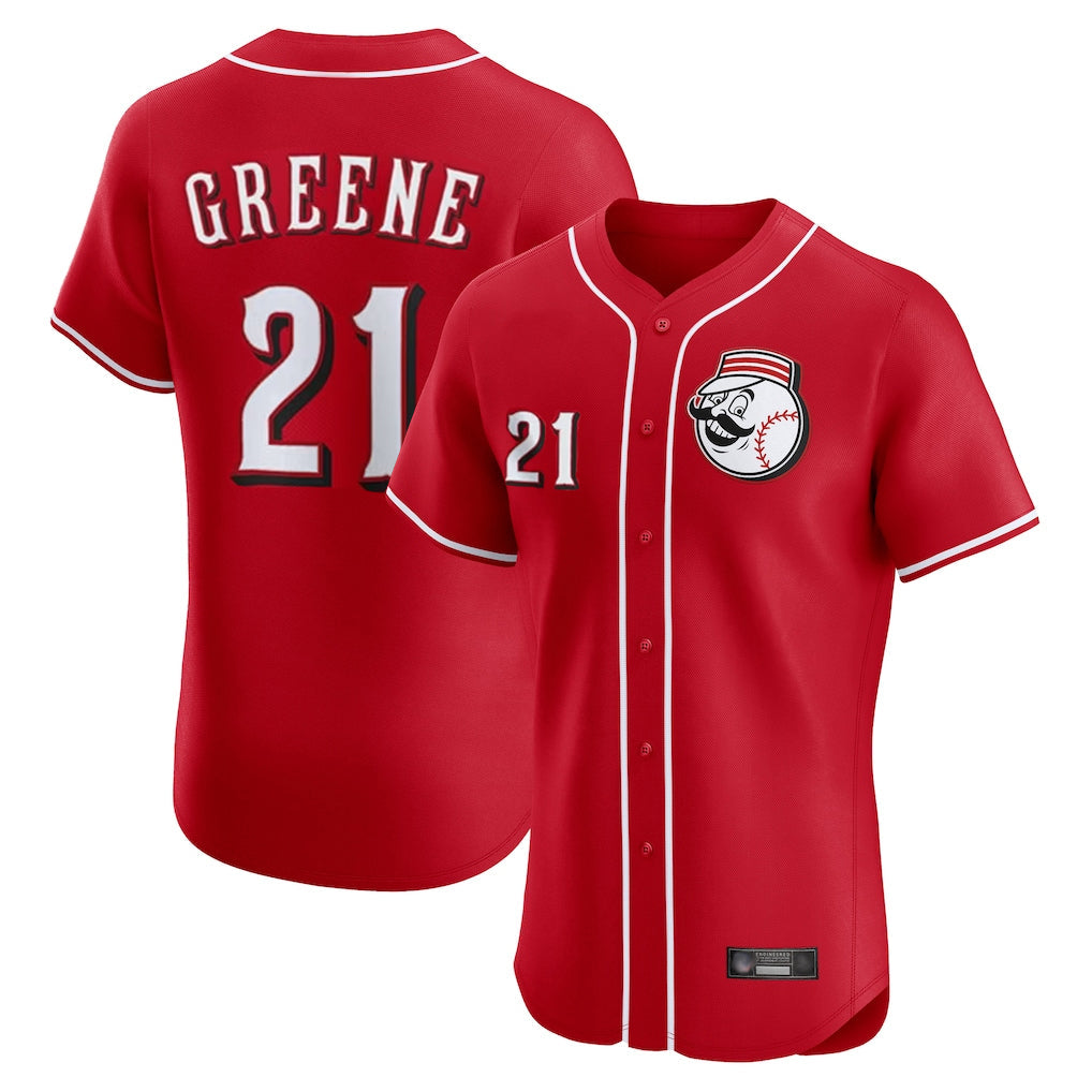 tocy C.Reds #21 Hunter Greene Player Red Limited Elite Home Game Stitched Jerseys