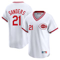 tocy C.Reds #21 Hunter Greene Player White Cooperstown Collection Limited T-shirt Home Stitched Jerseys