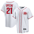 tocy C.Reds #21 Hunter Greene Player White Game Home Stitched Jerseys