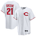 tocy C.Reds #21 Hunter Greene Player White Home Game Stitched Jerseys