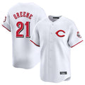 tocy C.Reds #21 Hunter Greene Player White Limited Home Stitched Jerseys