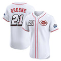 tocy C.Reds #21 Hunter Greene Player White Speedway Classic Limited Elite Home Stitched Jerseys