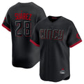 tocy C.Reds #28 Eugenio Su¡§¡érez Player Black City Connect Home Limited Stitched Jerseys