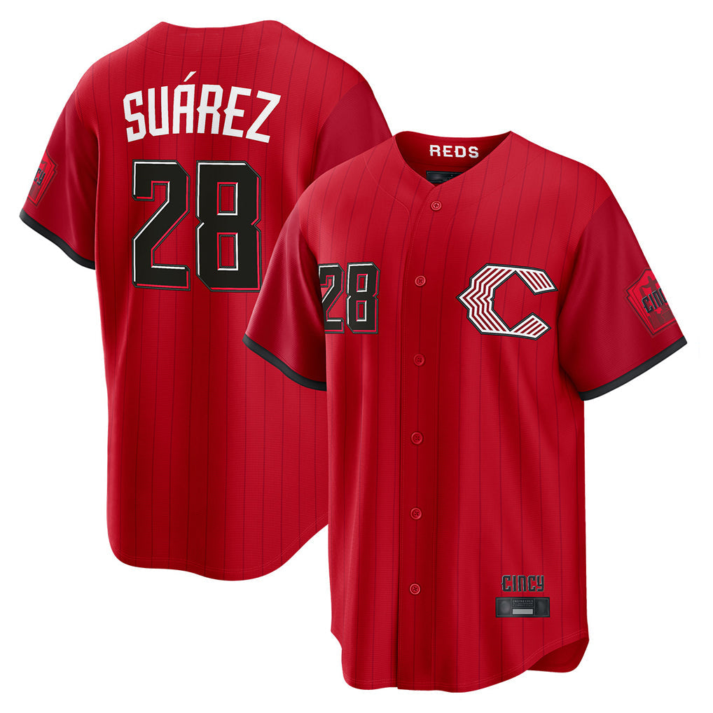 tocy C.Reds #28 Eugenio Su¡§¡érez Player Red 2026 City Connect Home Game Stitched Jerseys