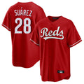 tocy C.Reds #28 Eugenio Su¡§¡érez Player Red Home Game Stitched Jerseys