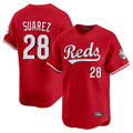 tocy C.Reds #28 Eugenio Su¡§¡érez Player Red Home Limited Stitched Jerseys