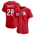 tocy C.Reds #28 Eugenio Su¡§¡érez Player Red Limited Elite Home Game Stitched Jerseys
