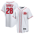 tocy C.Reds #28 Eugenio Su¡§¡érez Player White Game Home Stitched Jerseys