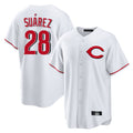 tocy C.Reds #28 Eugenio Su¡§¡érez Player White Home Game Stitched Jerseys
