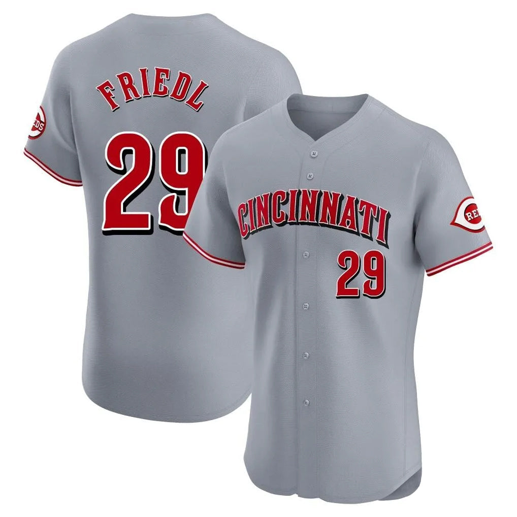 tocy C.Reds #29 TJ Friedl Player Gray Limited Elite Home Stitched Jerseys