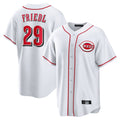 tocy C.Reds #29 TJ Friedl Player White Game Home Stitched Jerseys