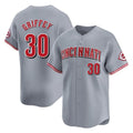 tocy C.Reds #30 Ken Griffey Player Gray Home Limited Stitched Jerseys