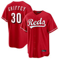 tocy C.Reds #30 Ken Griffey Player Red Home Game Stitched Jerseys
