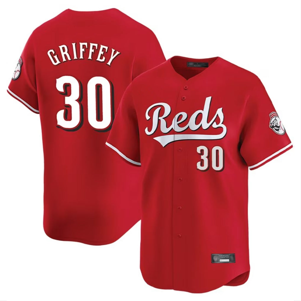tocy C.Reds #30 Ken Griffey Player Red Home Limited Stitched Jerseys