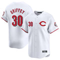 tocy C.Reds #30 Ken Griffey Player White Limited Home Stitched Jerseys