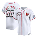tocy C.Reds #30 Ken Griffey Player White Speedway Classic Home Limited Stitched Jerseys