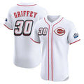 tocy C.Reds #30 Ken Griffey Player White Speedway Classic Limited Elite Home Stitched Jerseys