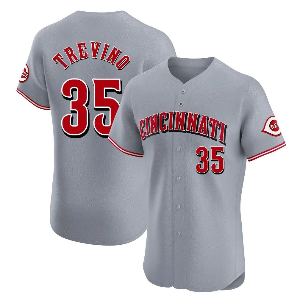 tocy C.Reds #35 Jose Trevino Player Gray Limited Elite Home Stitched Jerseys