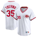 tocy C.Reds #35 Jose Trevino Player White Cooperstown Collection Limited T-shirt Home Stitched Jerseys