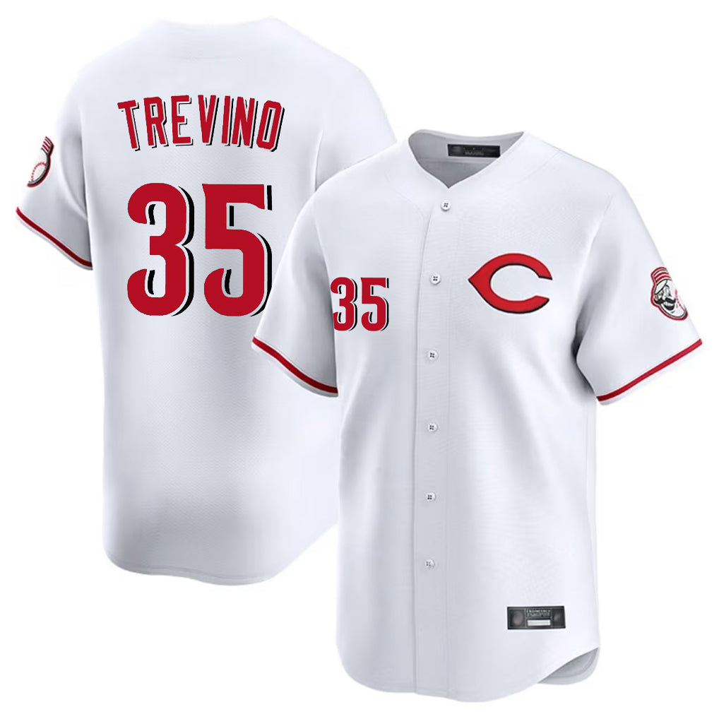 tocy C.Reds #35 Jose Trevino Player White Limited Home Stitched Jerseys