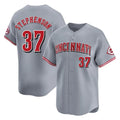 tocy C.Reds #37 Tyler Stephenson Player Gray Home Limited Stitched Jerseys